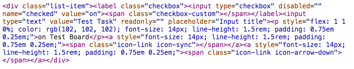 Minified component code